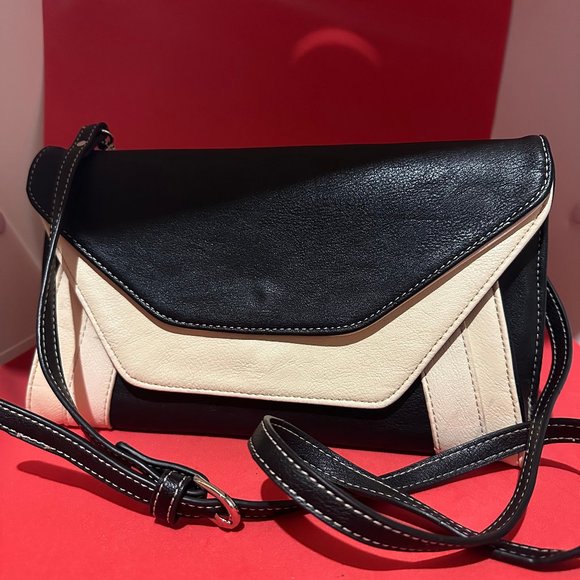 Colab Shoulder Bag-Cream and Black - Picture 1 of 5